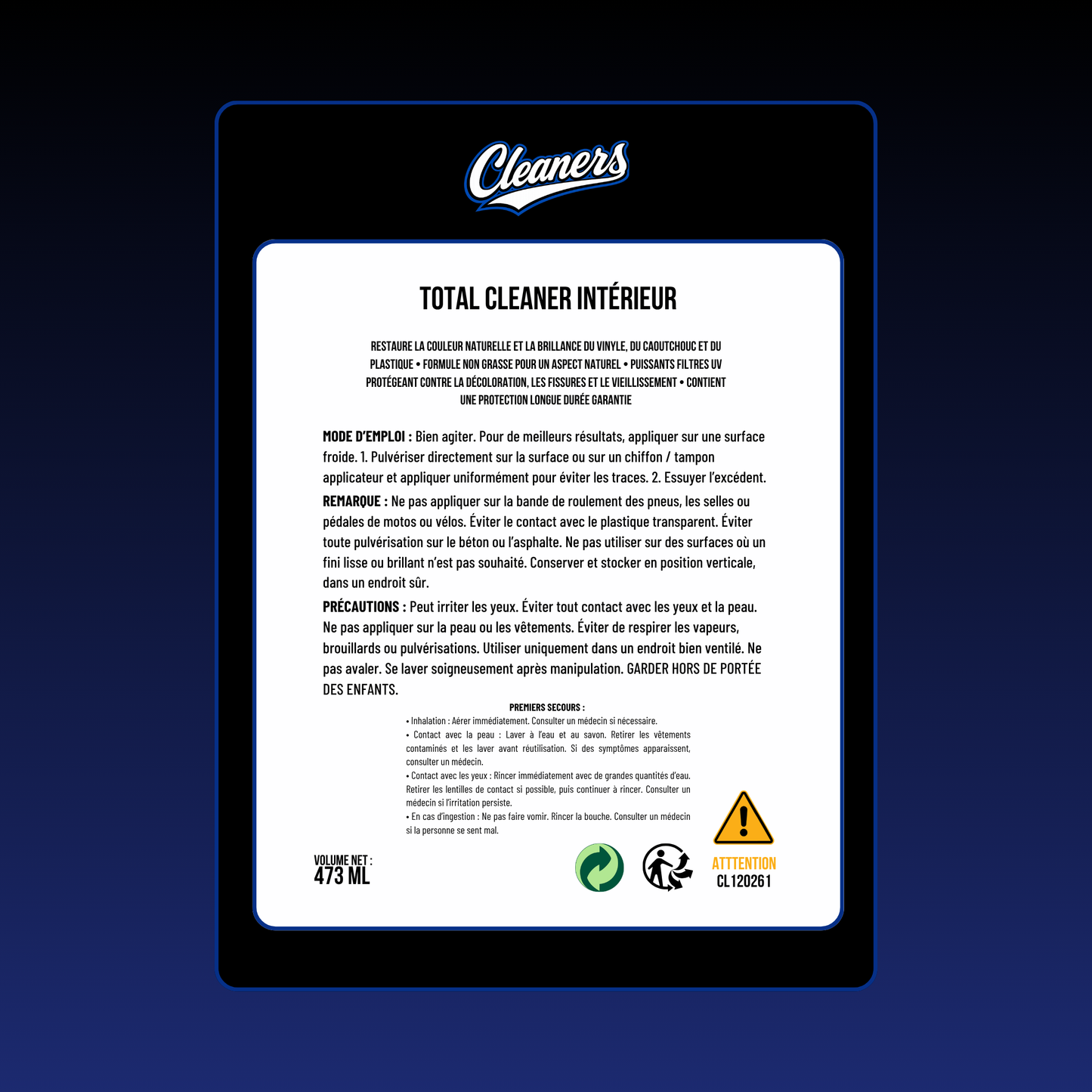 Total Cleaner Intérieur 473ml